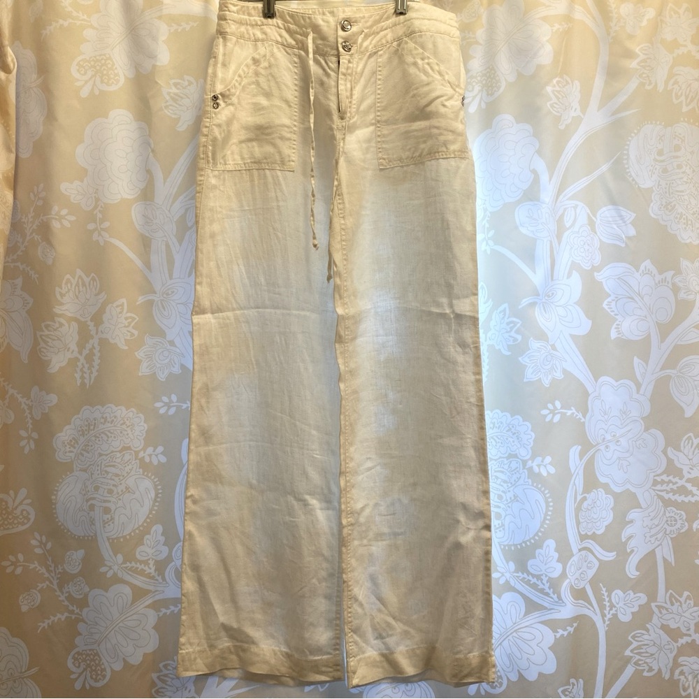 INC White Flowy Pants with Sequins